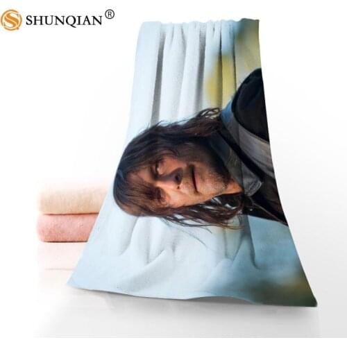 Custom Norman Reedus Towels Microfiber Fabric Popular Face Towel/Bath Towel Size 35x75cm, 70x140cm Print your picture