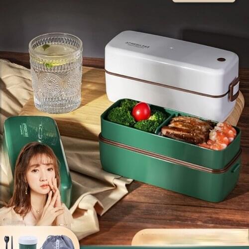 Plastic Heat Lunch Box Work Cutlery Camping Accessories Creative Lunch Box Student Portable Taper De Comida Tableware Set DI50FH