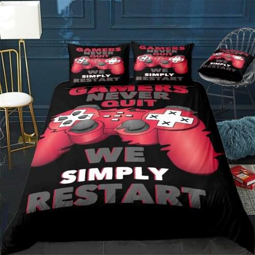 Gamers Never Quit We Duvet Cover Twin/Queen/King Size Luxury Comforter Bedding Set With Pillowcase Home Bed Decora Dropshipping
