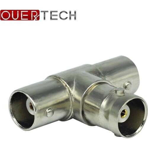 OUERTECH 10pcs/lot BNC three-way monitoring video connector connector Q9 connector 3-way two video head