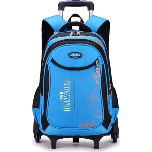 Rolling Backpack Trolley School Bag for Boys Girls Waterproof Large Capacity Kids Wheeled Bag Luggage & Travel Bags Mochila
