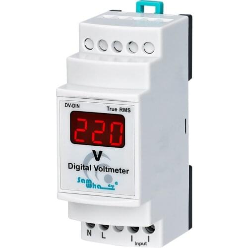 Samwha-Dsp DV-DIN Digital Valtmeter (10-500V AC Rail Type)