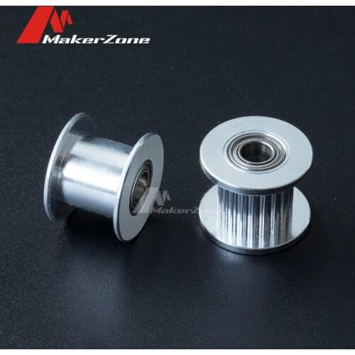 GT2 Idler Timing Pulley 16-tooth 20-Teeth with 3mm or 5mm Bore with Bearings for 3D Printer Parts Timing Belt 6mm 10mm