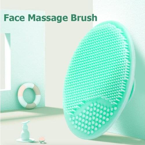 1PC Silicone Facial Cleansing Brush Wash Sponge Massage Pore Blackhead Removing Exfoliating Scrub Makeup Facial Cleaning Tool