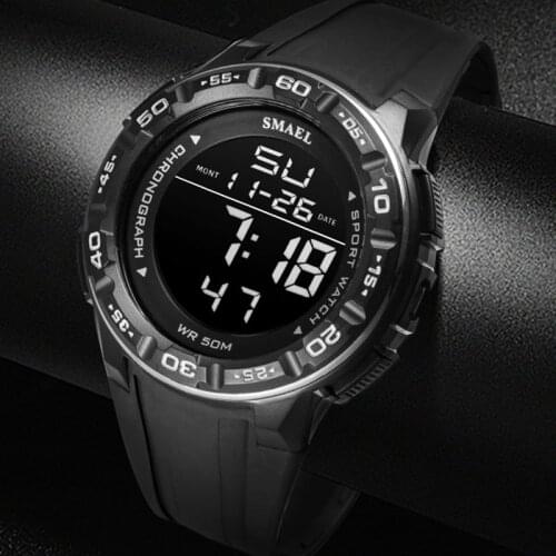 SMAEL New Fashion Digital Sports Mens Watches Top Brand Luxury Waterproof Date Calendar Watch Men Military Army Wristwatches
