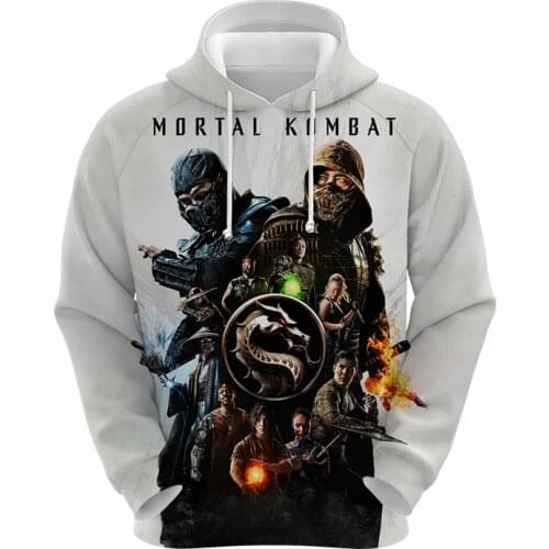 Mortal Kombat 3D Print Hoodies for Unisex Adult Anime Sweatshirts Spring Men Women Cartoon Pullovers Autumn Long Sleeves Tops