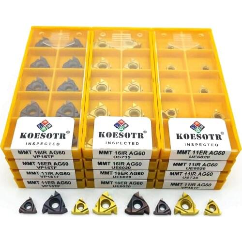 Carbide thread insert MMT 11ER 11IR 16ER 16IR AG60 thread cutting tool internal and external thread insert lathe parts tool