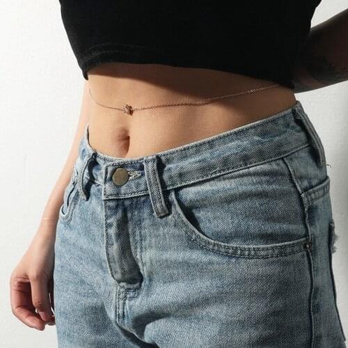Women Waist Chain Star All-Match Fashion Solid Color Belly Chain Waist Jewelry Women Summer Vintage Waistband Jewelry