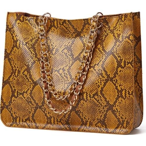 PU Leather Tote Purses and Handbags for Women Luxury Design Girls Female Shopper Fashion Serpentine Large Capacity Shoulder Bags