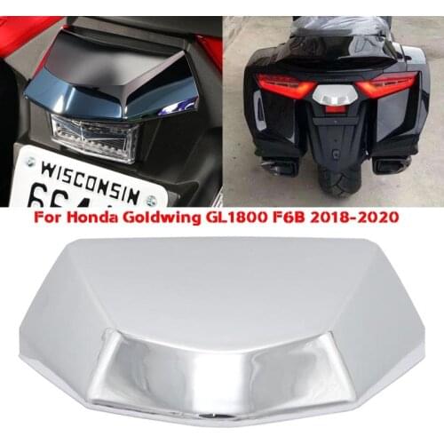 2x Motorcycle chrome Rear License plate light cover for Honda Goldwing Gold Wing Tour DCT Airbag GL1800 F6B 2018+ up 2020 2019