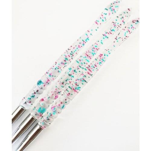 3Pcs/Set Nail Art Brush Transparent Rod Painted Pen Line Nail Pen Dotting Drawing UV Gel Liner Polish Brush Nail Art Decor Tools