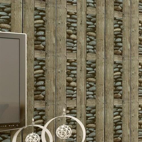 3D Stone Style Wallpaper Waterproof PVC Vinyl Tile Wall Paper For Kitchen Bathroom Background Wall Hotel Decoration 10MX53CM