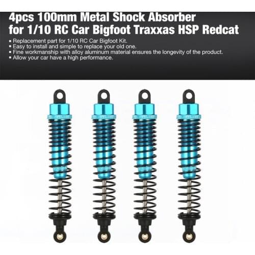 4pcs Adjustable HSP 108004 08041 Aluminum Oil Shock Absorber Oil filled Upgrade Parts For 1:10 Off Road Monster Truck RC Car 4WD