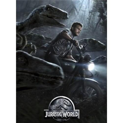 5D Diamond Painting Jurassic Park Movie Poster Mosaic Rhinestone Diamond Embroidery Picture Home Decoration Gift