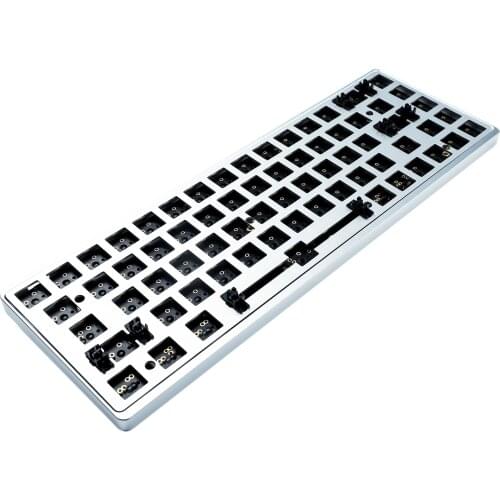 QMK 65% 68 Type C Fully Programmable CNC Aluminum Case Plate PCB Stabilizers Mechanical Keyboard Cherry MX Switches DIY Kit