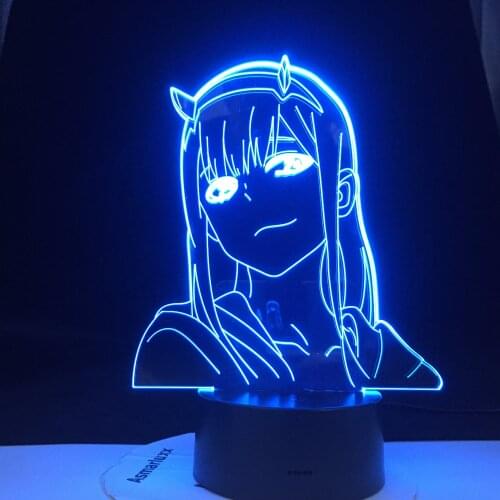 Anime 3d Lamp Zero Two Figure Nightlight Kids Child Girls Bedroom Decor Light Manga Gift Night Light Lamp Darling In The Franxx