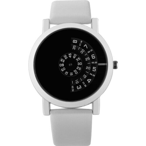 Hot Fashion Turntable Men Watch Women Watches Creative Mens Watch Leather Womens Watches Clock Reloj Mujer Relojes Para Hombre