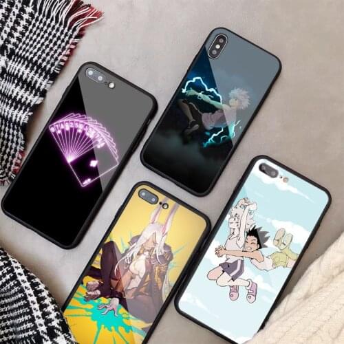 Cartoon City Hunter Tempered Glass Phone Case For iPhone 5 5S 6 6plus 7 8 plus X XR XS Max 11 PRO Max SE 2020