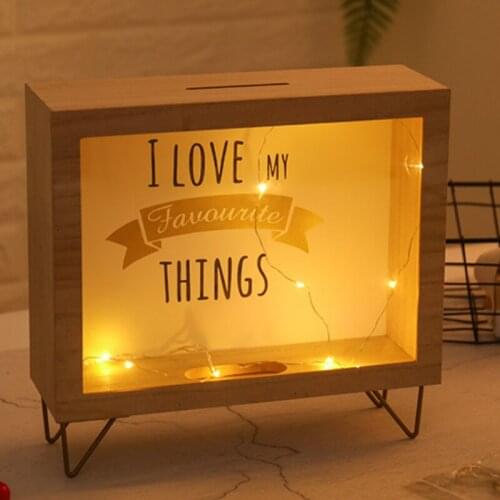 Wood Save Money Box Safe Cash Moneybox Wooden Piggy Bank Big Transparent Dispenser Coin Counter Protector Salvadanaio Atm AD50PB