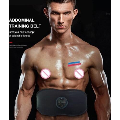 EMS Abdominal Muscle Stimulator Trainer USB Smart Fitness Equipment Training Gear Muscles Electrostimulator Toner Massage
