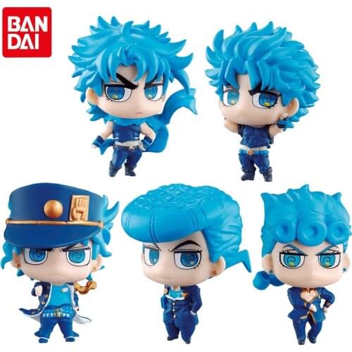 Bandai Genuine JoJos Bizarre Adventure SD Gacha Series JoJo The Animation All Staff Heterochromatic Version Action Figure Toys