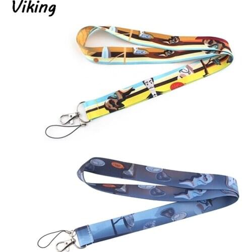 G1527 Cartoon Art Oil Painting Lanyard Keychain Lanyards for keys Badge ID Mobile Phone Rope Gifts