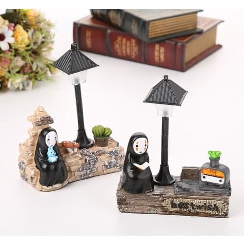 Faceless Man Led Light Toy For Baby Kids No Face Man Figures Model Doll Miyazaki Hayao Kaonashi No Face Man Led Night Light Toys