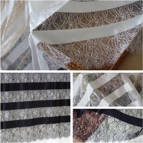LASUI 2021 NEW 1.5 m *3.0m High-quality skin-friendly French eyelash lace fabric DIY wedding dress accessories X0821