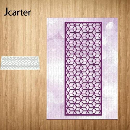 Grid Rectangle Background Metal Cutting Dies Craft Cut Die Stencil Scrapbook Handmade Make Album Paper Model Punch Blade Decor