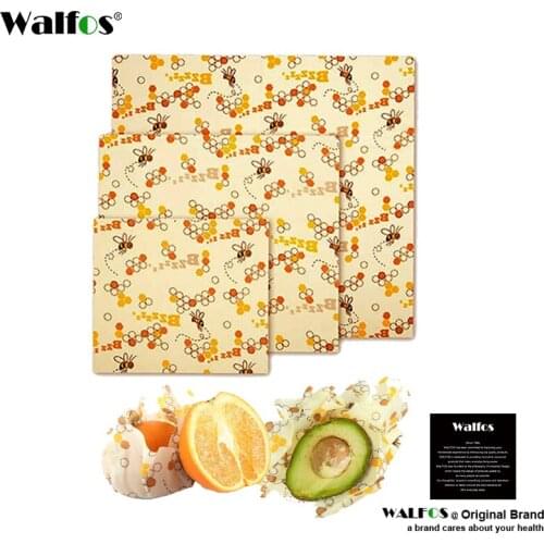 Walfos Reusable Silicone Wrap Seal Food Fresh Keeping Wrap Lid Cover Stretch Vacuum Food Wrap Beeswax Cloth Kitchen Tools