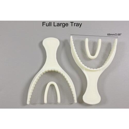 Dental Disposable Impression Kit Mouth Trays With Net Bite Tray Full Arch 30pcs/Bag