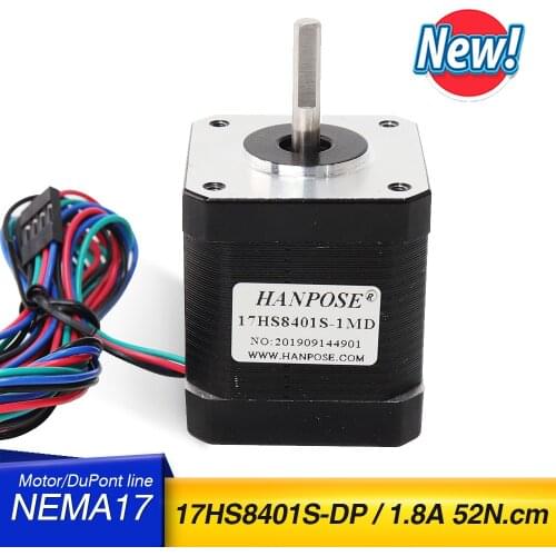 Nema 17 Stepper Motor 48mm Nema17 Step Motor 42BYGH 2A 4-lead (17HS8401S-DP) Motor 1m Cable for 3D Printer CNC XYZ Motor