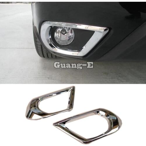 For Subaru Forester 2013 2014 2015 2016 2017 2018 Car Front Head Fog Light Lamp Frame Stick Styling ABS Shade Cover Trim Stick