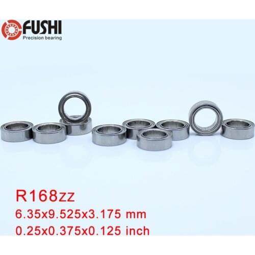 R168ZZ Bearing ABEC-1 (10PCS) 1/4"x3/8"x1/8" inch Miniature R168 ZZ Ball Bearings For RC Model Parts