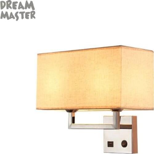 Bedside Wall Lamp Light with USB port,Living Room Wall Lamp Light, Industrial LED Wall Sconces for hotel restaurant