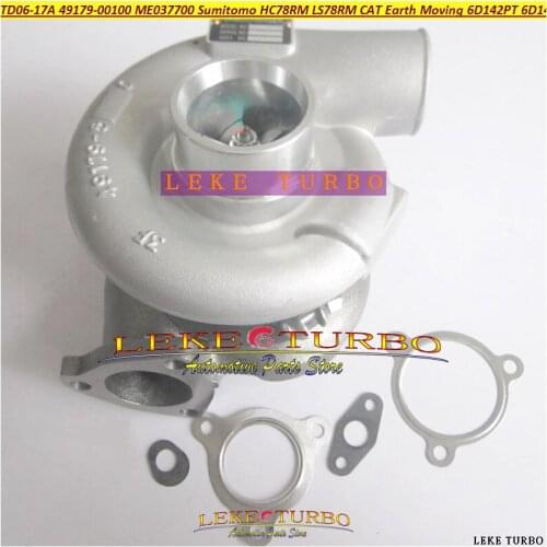 TD06-17A 49179-00100 Water -C Turbocharger For CATO 800-5 Excavator For Sumitomo HC78RM For Caterpillar S6D14 Earth Moving 6D14T