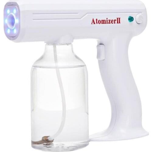 High Quality Blue Light Nano Steam Atomizing Fogger Disinfection Sprayer With Battery Atomizing Fogger Machine Steam Spray Guns