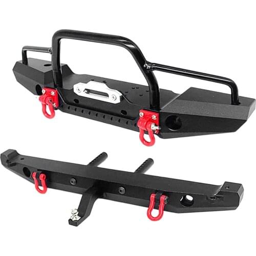 1/10 RC Crawler Car Metal Front Rear Bumper for Axial SCX10 90046 90047, TRX4