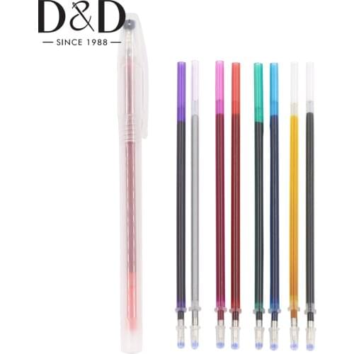 10pcs Water Erasable Pen Refill Cross Stitch Refill with 1Pc Fabric Marker Pen Case DIY Patchwork Sewing Tools