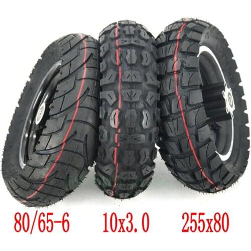 10x3 10'' Outer Tyre Inner Tube and Alloy Disc Brake Rim for KUGOO M4 PRO Folding Electric Scooter Thickened Widened Wheels
