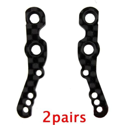 2 Pairs 3mm Carbon Fiber Plate 2 Attachment Points MS Suspension Bearing Bracket Spare Part For Tamiya Mini 4WD Racing Car Model
