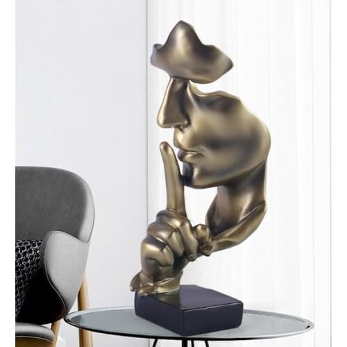 Abstract Nordic Silence Is a Creative Decoration of Gold Resin Crafts Home Furnishings