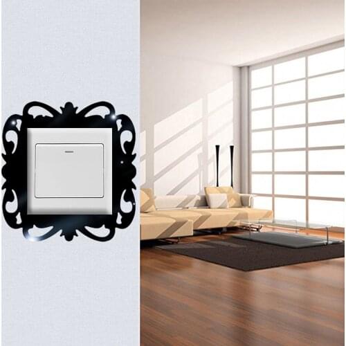 Acrylic mirror Cute Animals Light Switch Sticker Remoable Wall Sticker For Kids Baby Nursery Home Decal Murla Decor