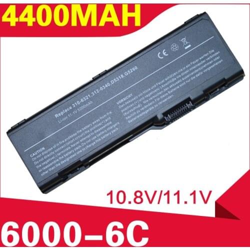 ApexWay 4400mAh Laptop Battery For Dell 310-6321 312-0340 312-0348 D5318 F5635 G5260 6000 9200 9300