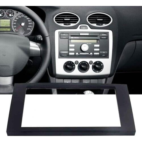 Car Audio Panel Waterproof Wear-resistant Plastic FM Radio Home Theater Black Audio Plate 2 DIN for Ford Focus Transit 2005-up