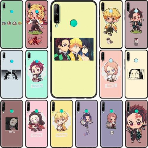 Kamado Nezuko Kimetsu No Yaiba Mobile Phone Case for Huawei Y6 Y7 Y9 2019 Y6p Y8p Y8s Y9a Mate 20 40 Pro 10 Lite Cover Shell