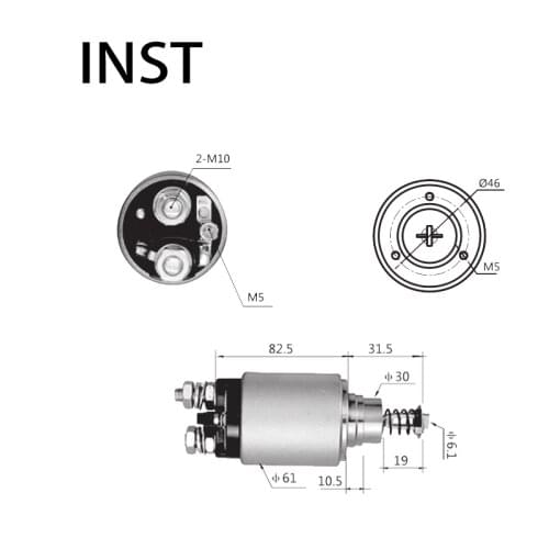 ELECTROMAGNETIC SWTICH SOLENOID FOR 12V 2.8KW 0.331.402.002 0.331.402.003 0.331.402.502 0.331.402.503 F042010270 1767