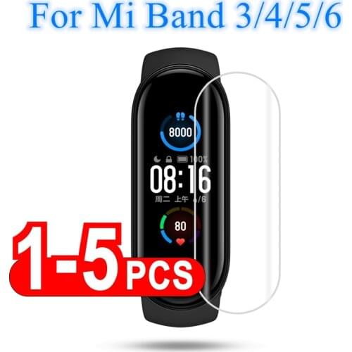 Hydrogel Soft Screen Protectors for Xiaomi Mi Band 6 5 4 3 Protective Film Cover Screen Protector for Xiaomi Miband Accessories