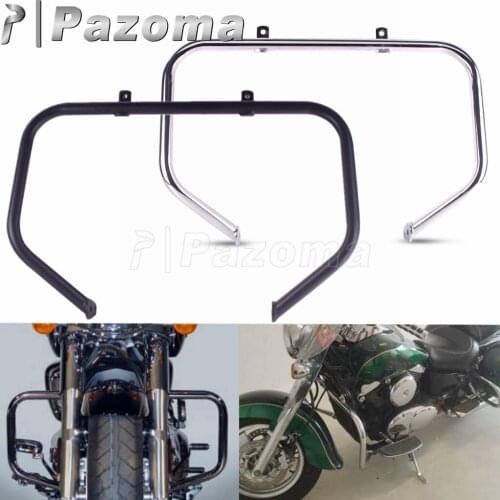 Chrome/Black Motorcycle Bumper Protector Engine Guard For Kawasaki VN1500 VN 1500 1996-2008 Highway Crash Bars