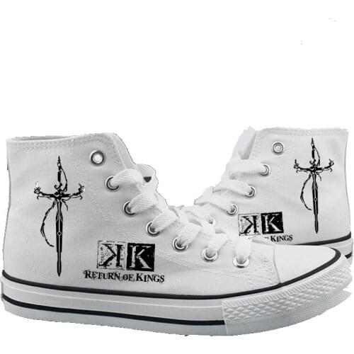 Unisex Anime Cos K White Casual Canvas Shoes Isana Yashiro Yatogami Kuroh Student Flat duck shoes Sneakers